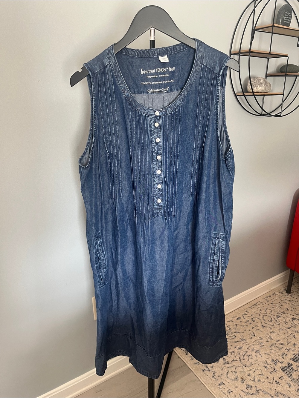 Coldwater Creek Indigo Sleeveless Tunic Dress